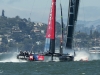 Team New Zealand beating Team USA at the first mark.