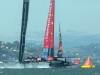 Team New Zealand beating Team USA at the first mark.