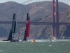 Oracle Team and New Zealand Team at the first mark